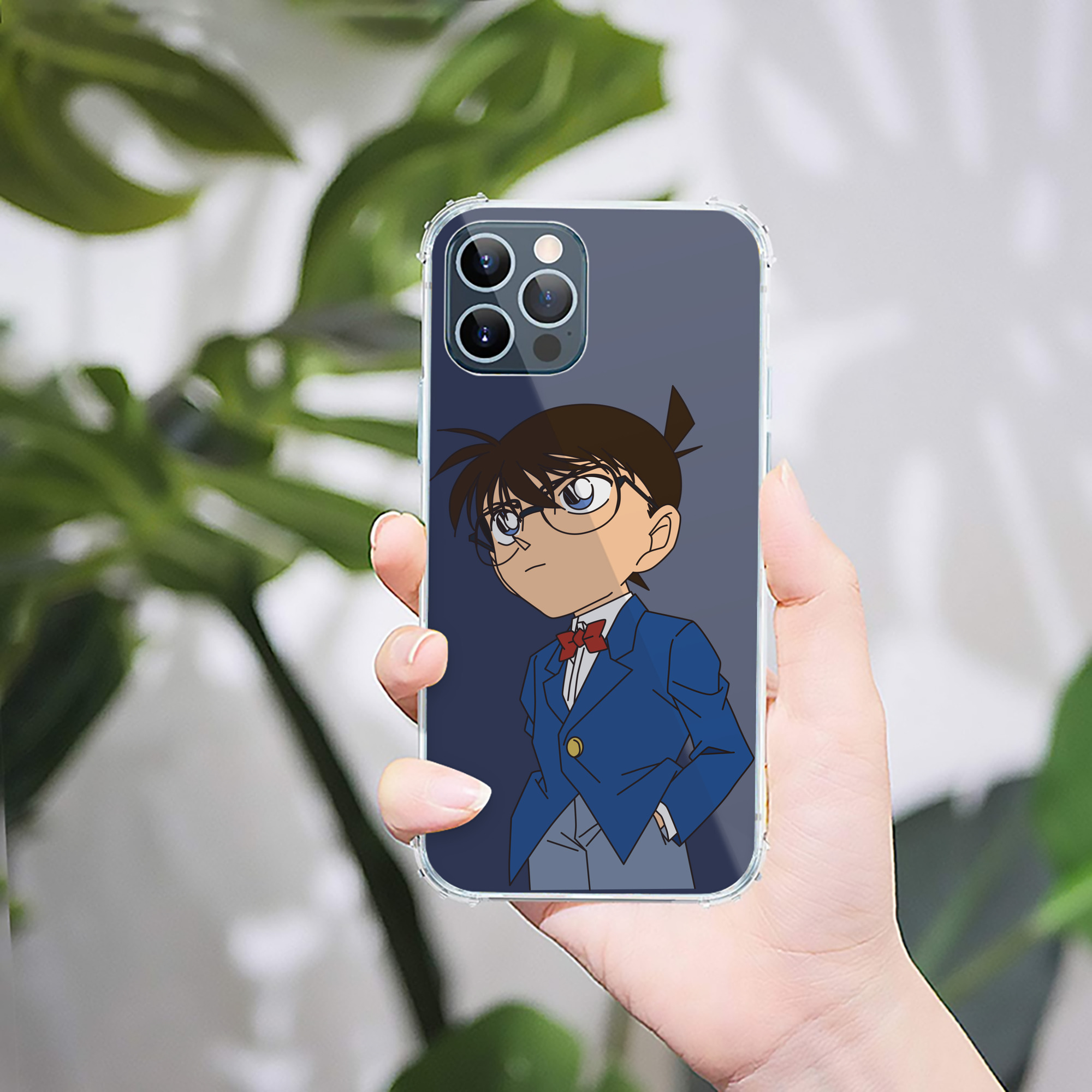 （画像用） 名探偵コナン 江戸川 コナン Detective Conan Conan Edogawa 【iPhone 12シリーズ対応】透明スマホケース（クリアソフトケース）